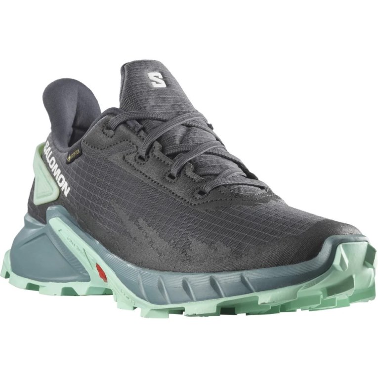Salomon Alphacross 4 GTX Women's Running Shoes Dark Grey / Mint | CA 67O14